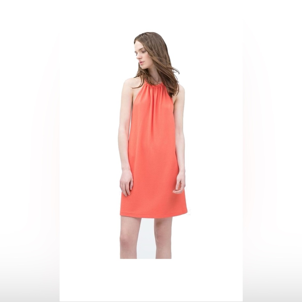 Zara Vibrant Coral Mini Dress